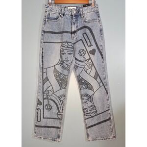 Fashion Nova Celeste Like a Queen Straight Leg Blue Medium Wash Jeans Women's 5